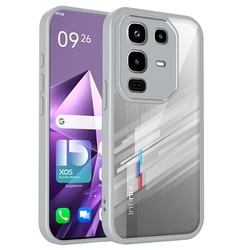 Enhanced Clear Silicone Shockproof Phone Case with TPU Bumper and PC Back for Infinix Note 50 Pro 4G (Gray)