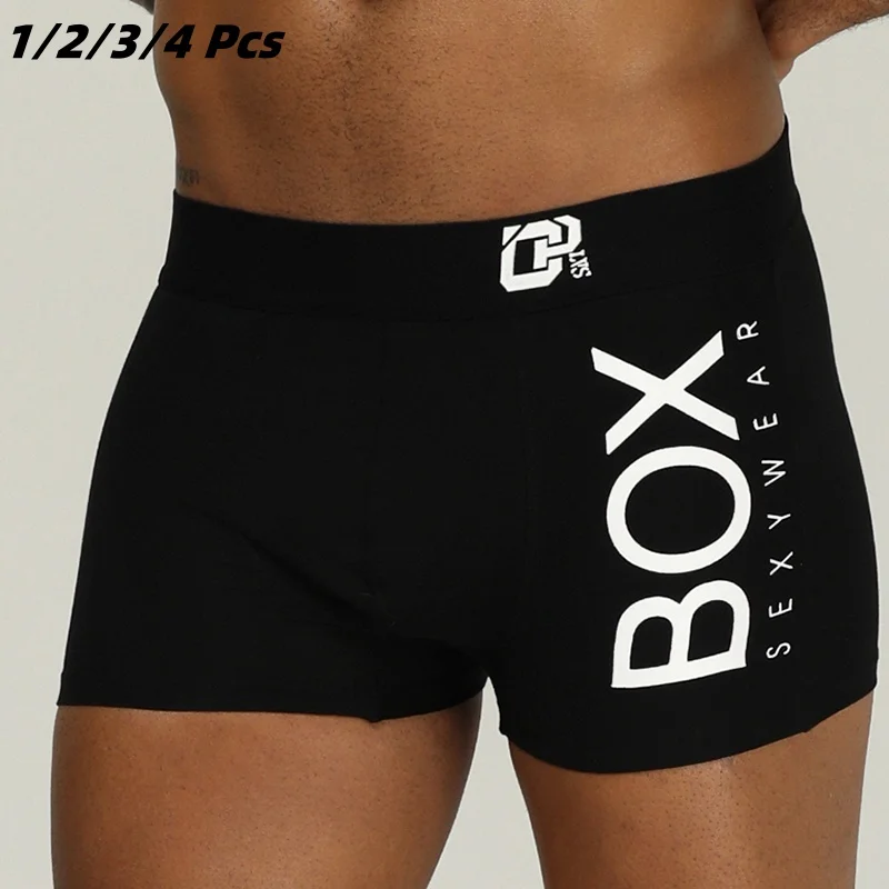 1/2/3/4 Pcs Mens Boxer 1