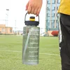 3 Liter Water Bottle with Straw 2L 1L Large Big Motivational  BPA Free School gym Sports Drinking Bottle 6