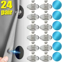 Fermeture magnétique pour rideau en métal, boucle magnétique murale, Clips magnétiques pour rideau de douche, fixation fixe pour écran de fenêtre détachable 1