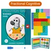 Children Magnetic Fraction Learning Math Toys Wooden Fraction Book Set Parish Teaching Aids Arithmetic Learning Educational Toys 2