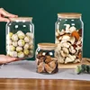 1.3L/3L/4L Sealed Glass Bottles Glass Jars and Lids Kitchen Food Storage Containers Transparent Spice Organizer Tea Sugar Tanks 5