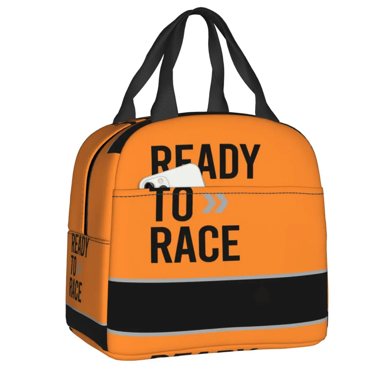 

Ready To Race Insulated Lunch Bag for Camping Travel Racing Sport Motorcycle Rider Waterproof Thermal Cooler Lunch Box Women Kid