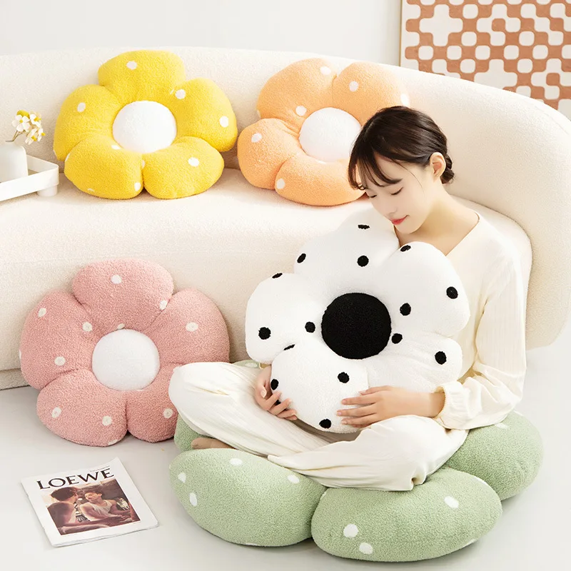

Kawaii красочный цветок плюшевая подушка Подушка Мягкий Подсолнух растение коврик мягкий диван кровать для сна подушка Декор подарки