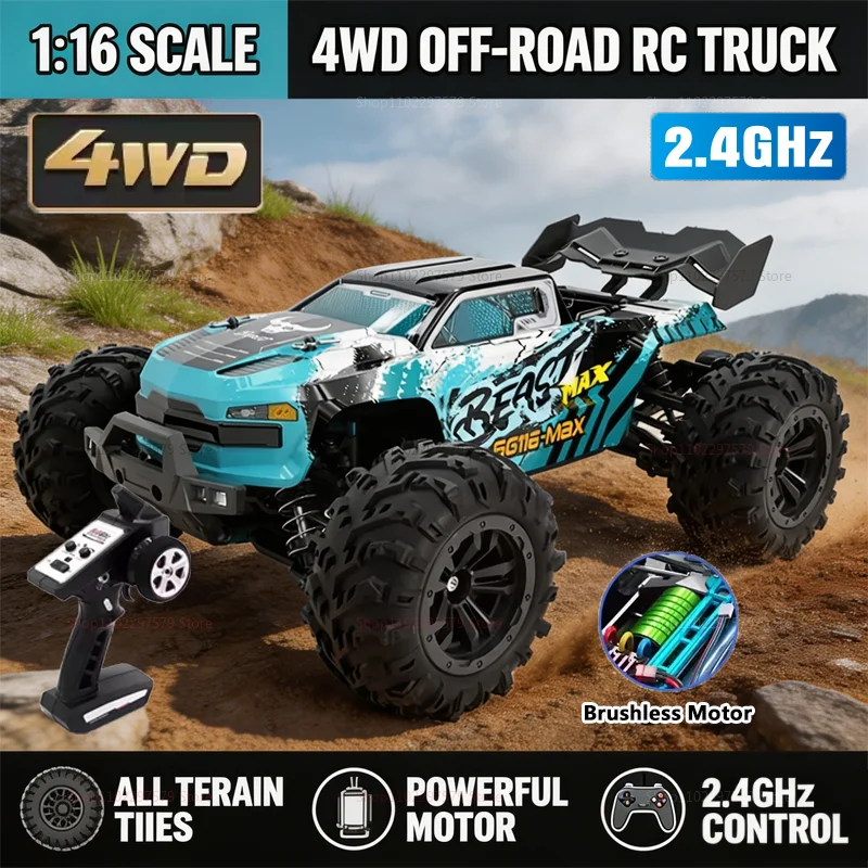 RC auto 1:16 80km/h Bezštěticový motor 4x4 SG116 PRO
