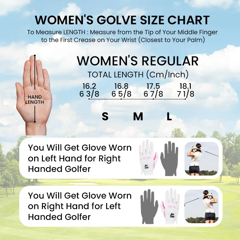 Golf Gloves Womens Ladies 3/6 Pack Glove Left Hand Right Hand, Wet Hot Cool Rain Grip Weathersof All Weather 6