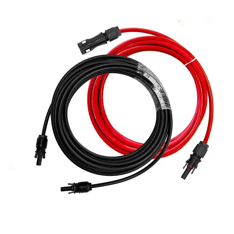 1 쌍 태양 전지 패널 연장 케이블 구리 와이어 6 4 2.5 mm2 10 12 14 AWG..