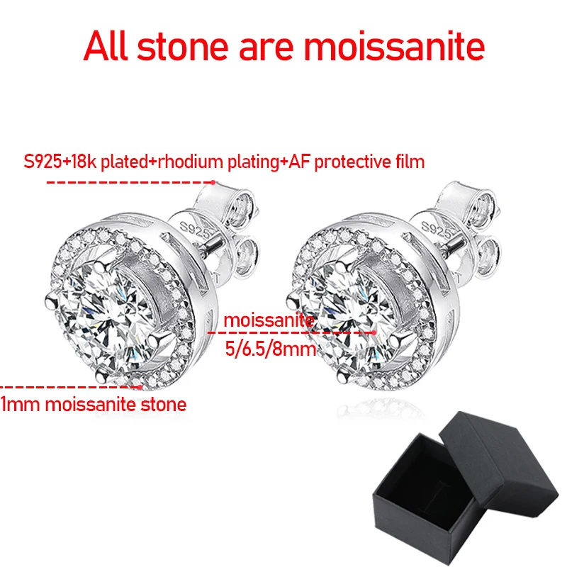 Smyoue Moissanite Stud Earrings - Quality Details