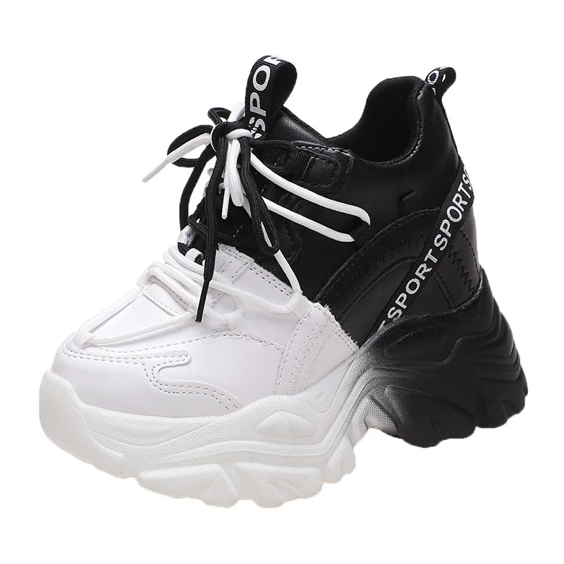 CINESSD Women's High Platform Chunky Sneakers Woman 2023 Fashion Women Sports Shoes Pink White Sport Sneaker Tennis Elegant Gift