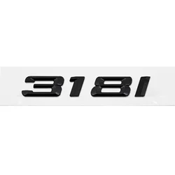 Sleek ABS Car Rear Trunk Letters Logo Badge Emblem Sticker (Gloss Black 318i)