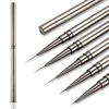 Silver Nail Liner Brush 6/9/12/15/18mm Thin Nail Art Brush for Manicure Design Pen Detail Acrylic Line Detail Drawing Painting 1