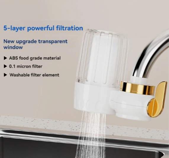 Bathroom sink filter, faucet rotary purifier, kitchen faucet filters and removes chlorine, fluorine, heavy metals