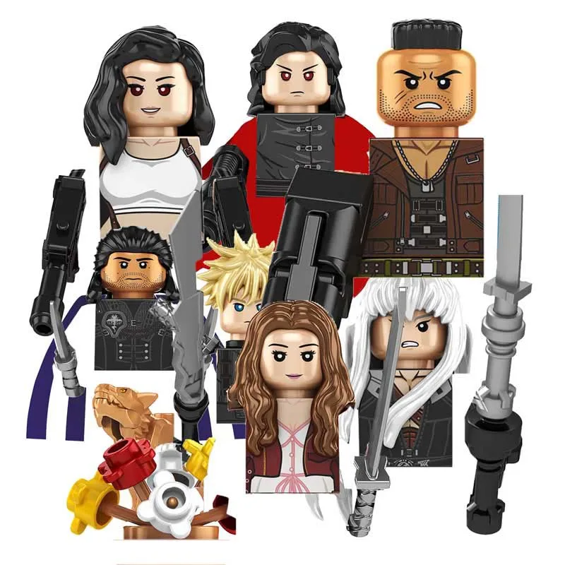 KF6187 애니메이션 게임 브릭 인형, 클라우드 스트라이프 빈세레 에리스 액션 미니 피규어 빌딩 블록 조립 장난감 선물