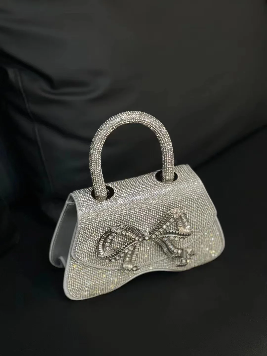 Luxury Shiny Rhinestone Diamond Square Bag Women Handbag Crystal