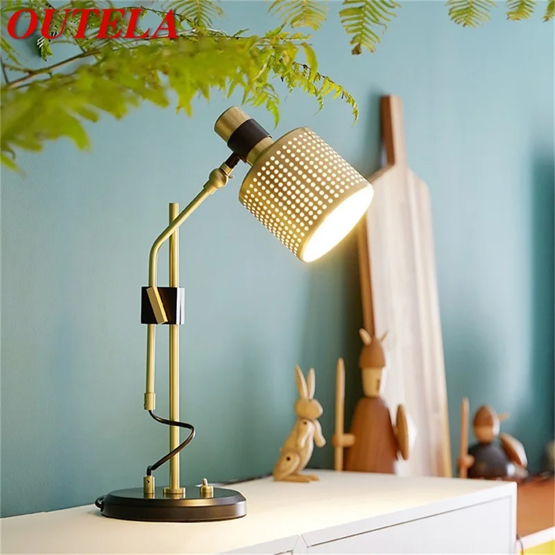 

OUTELA Postmodern Table Lamp Simple Creative Design LED Desk Light Angle Adjustable for Bedroom Parlour Home Decor
