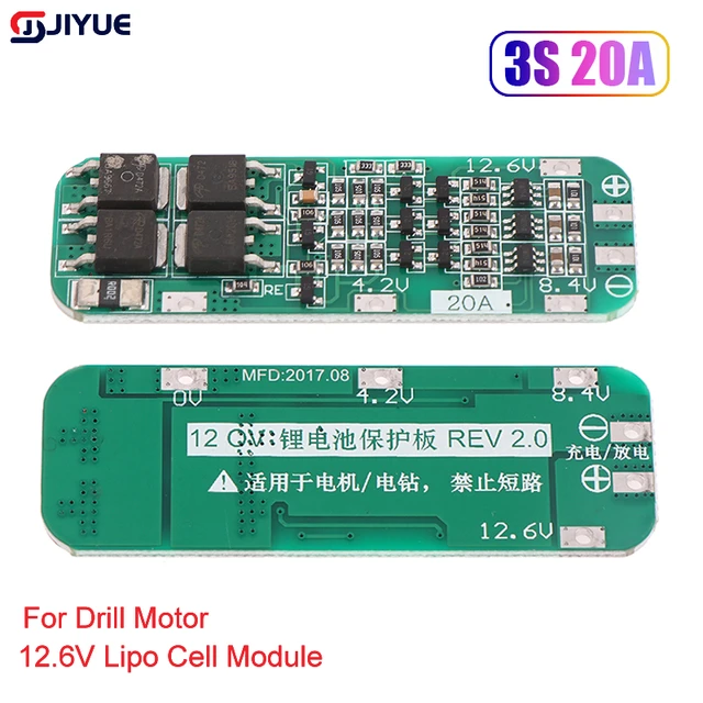 3S 20A Li-ion Lithium Battery 18650 Charger PCB BMS Protection