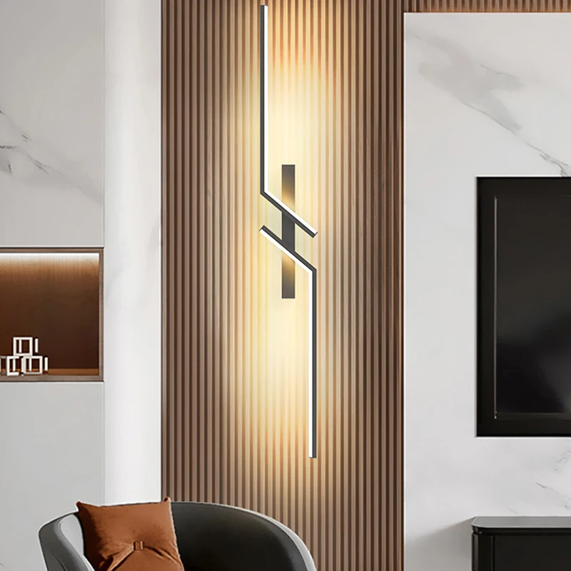Modern LED Wall Lamp Long Bar Scone Home Decor Living Room Bedroom Minimalist Wall Light Bedside Background Interior Lighting led wall lamp