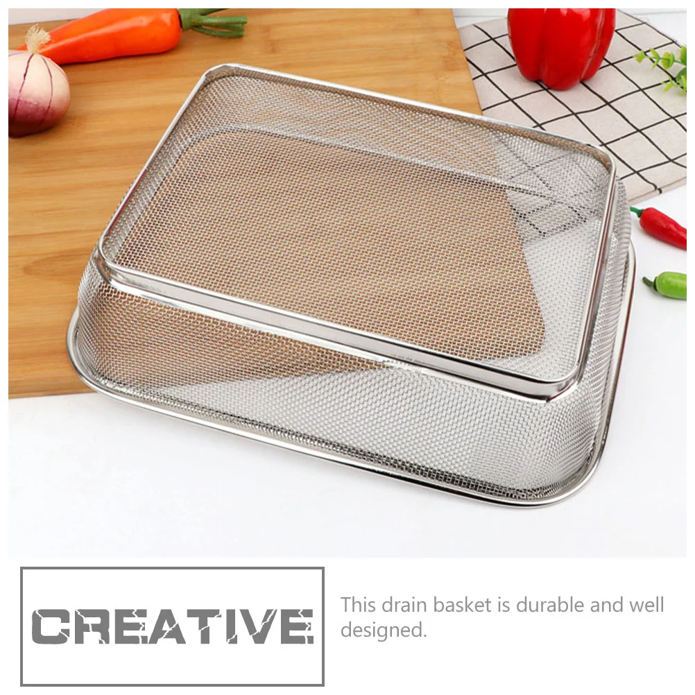 

Stainless Steel Strainer Basket Sink Strainer Drying Basket for Fruit Vegetables Washing Drain Colander
