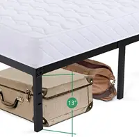 DDPNKL Metal Bed Frame 16 Inch, Heavy Duty Bed Frame with Wooden Slats, 16 Inch Mattress Foundation/No Box Spring Needed 5