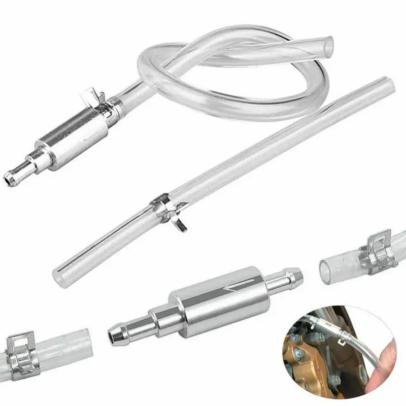 1Pc Car Motorcycle Clutch Brake Bleeder Hose Tube Bleeding Tool One Way