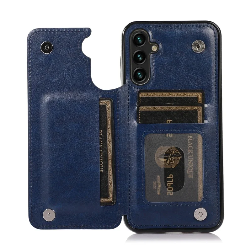 thumbnail image 1 of Luxury Slim Fit Wallet Magnetic Flip Leather Case For Samsung Galaxy S24 Ultra S23 S22 S21 Plus S20 FE S10E S10 S9 S8 Note 20, 1 of 5