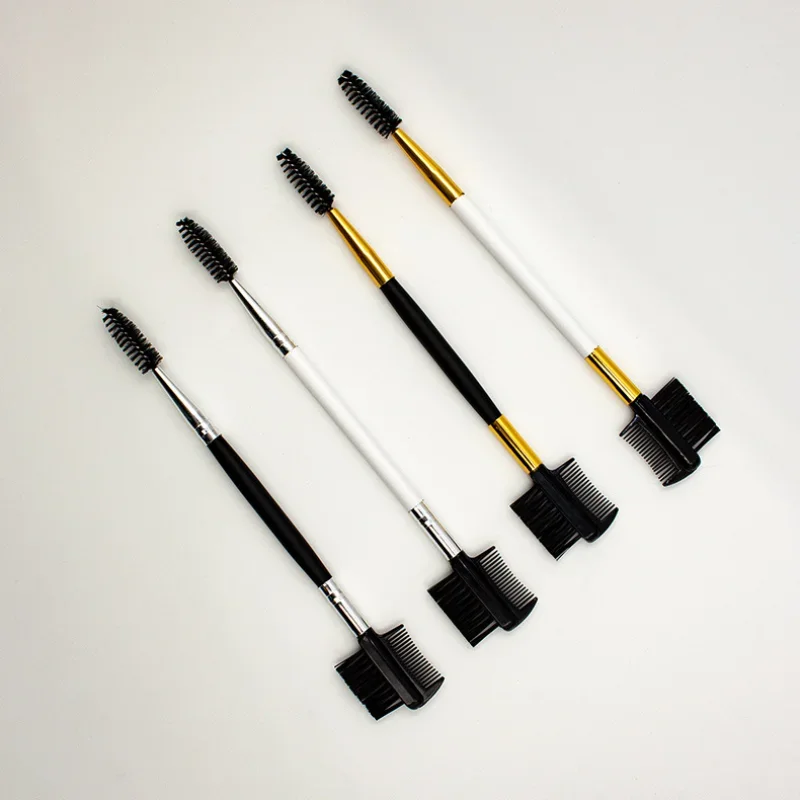 Makeup Brush Set Makeup Tool Double Ended Eyebrow Comb Brush Eyelash Applicator 1PC
