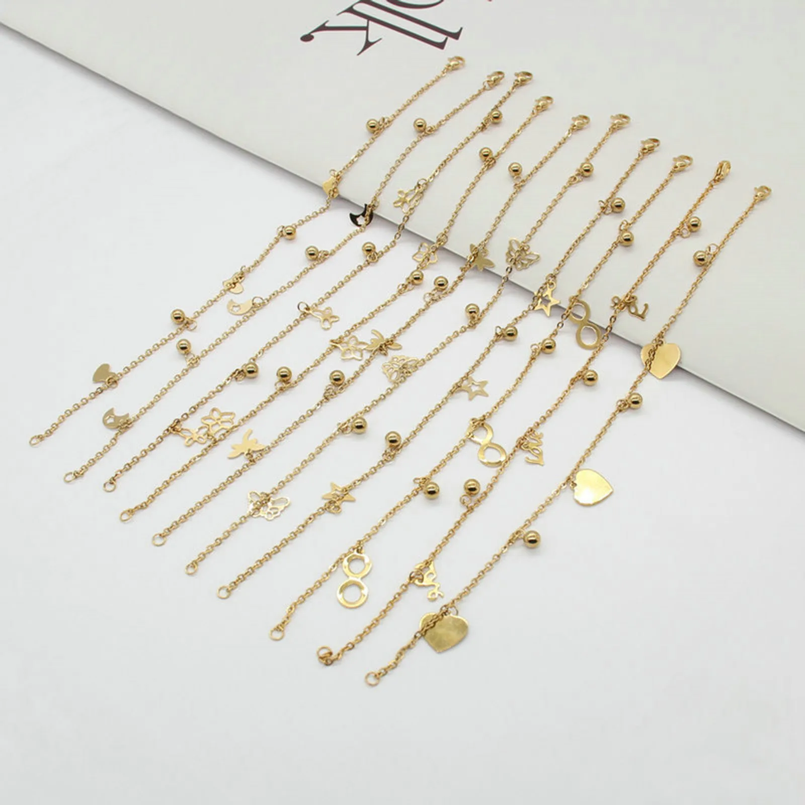 Chaîne femme cheville edora acier doré edo433957 - bracelets-femme - edora