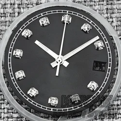 Luxury Sunburst Dial & Diamond Hand Set - Multi - Color Collection - NH35 (Black silver 2)
