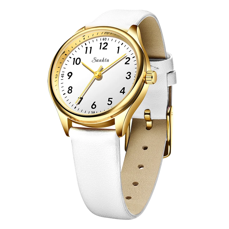 Luxury Women's Quartz Wristwatch with Leather Strap – Elegant Fashion Gift