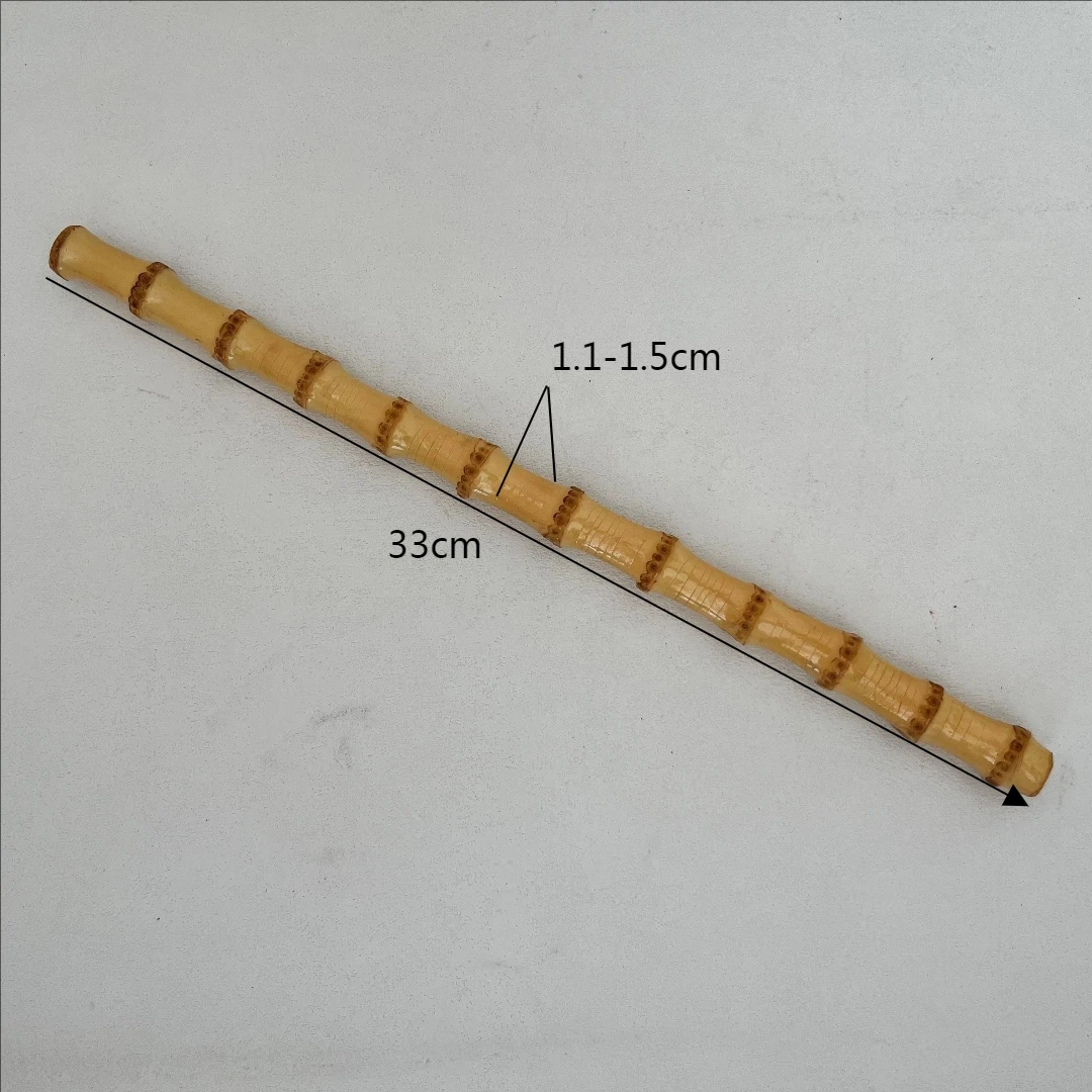 One Pair Handmade Nature Bamboo Purse Bag Handle Straight Long 33cm Handbag Bag Parts for DIY Handmade Craft Material