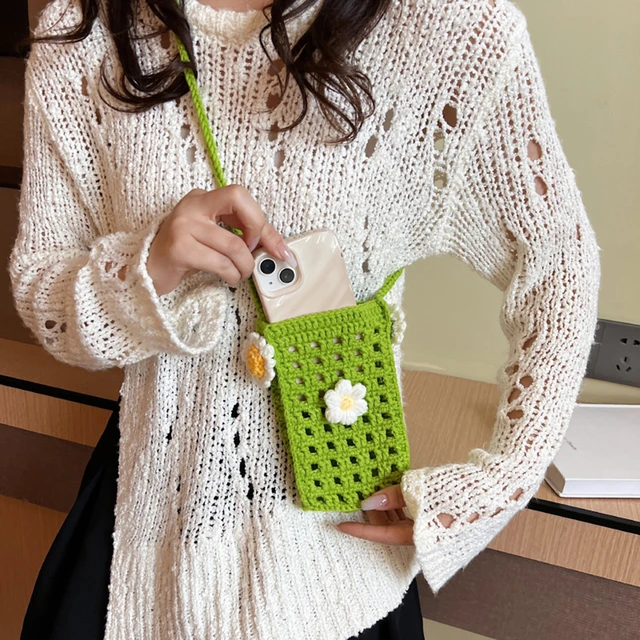 Crochet Phone Bag | Crochet Phone Pouch – Beautifully Handmade UK