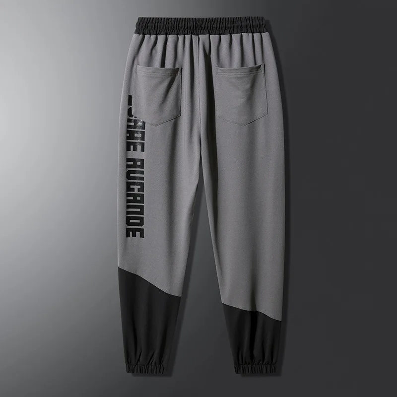(M-8XL)Summer Bullet Large Size Black Trousers High Waist Solid Color Youth Ordinary Cotton Casual Pants
