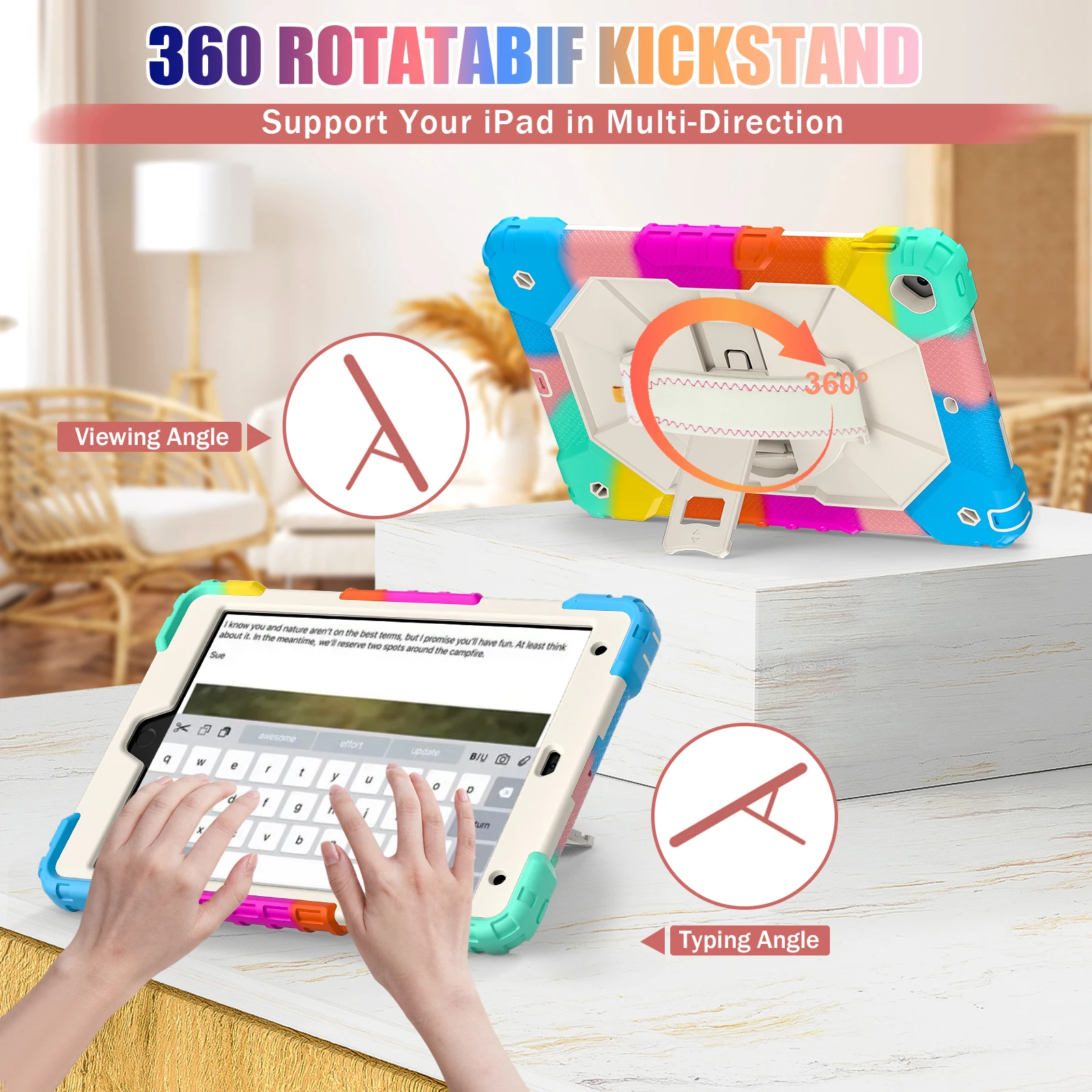 Rotating Stand Cover with Full-Body Protection and Strap