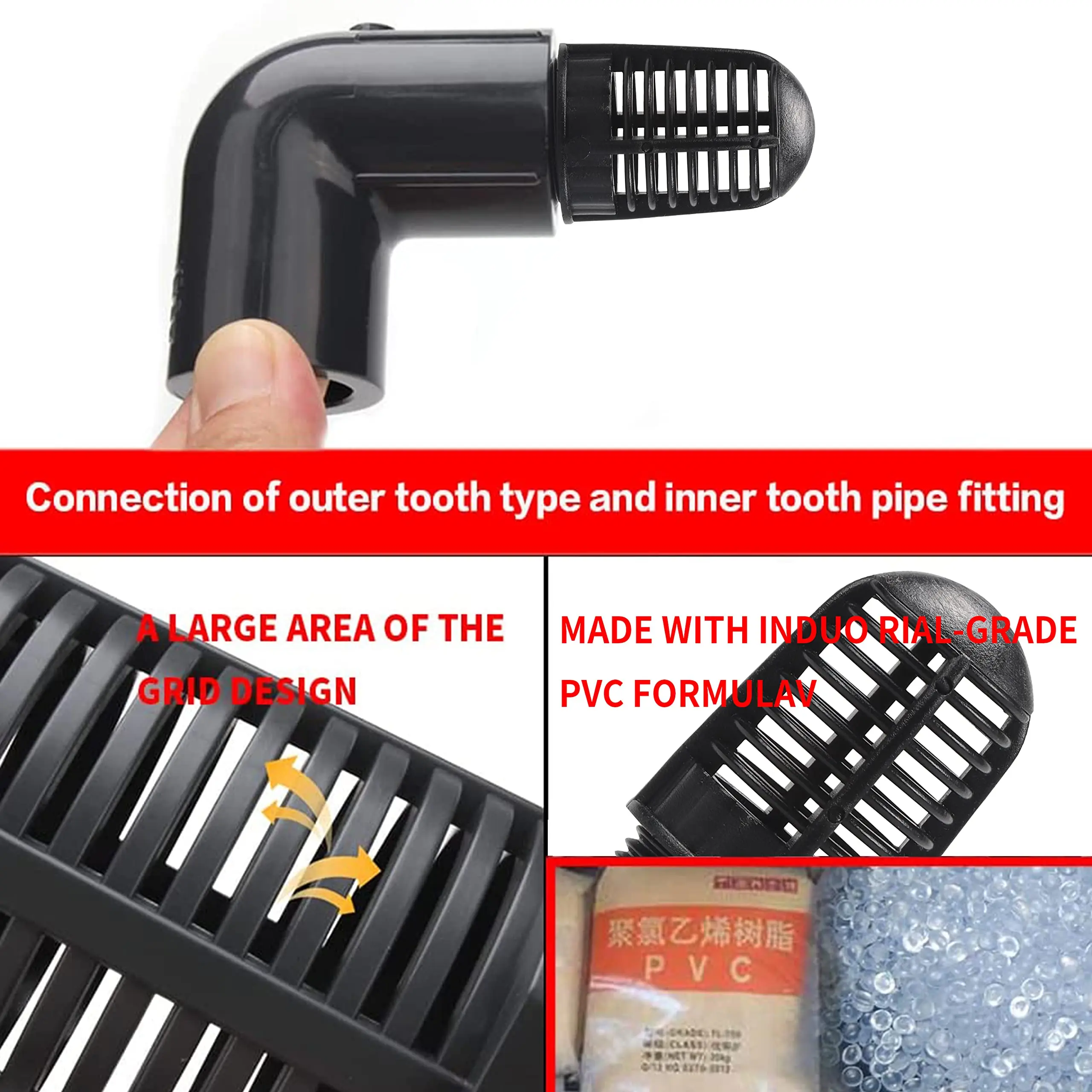 1 Inch Threaded Suction/Overflow Screen Strainer TOMEEX pipe fitting