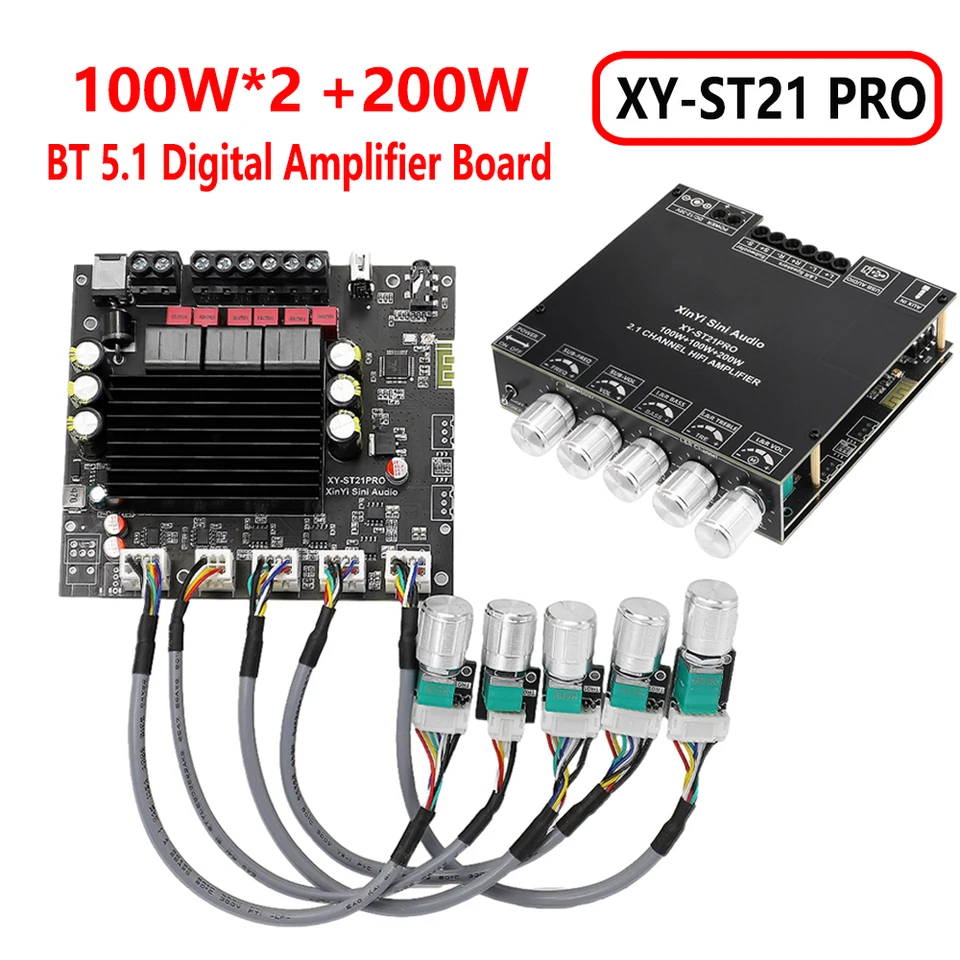 XY-ST21PRO 2.1 Channel Amplifier Board Bluetooth-compatib5.2 100W+