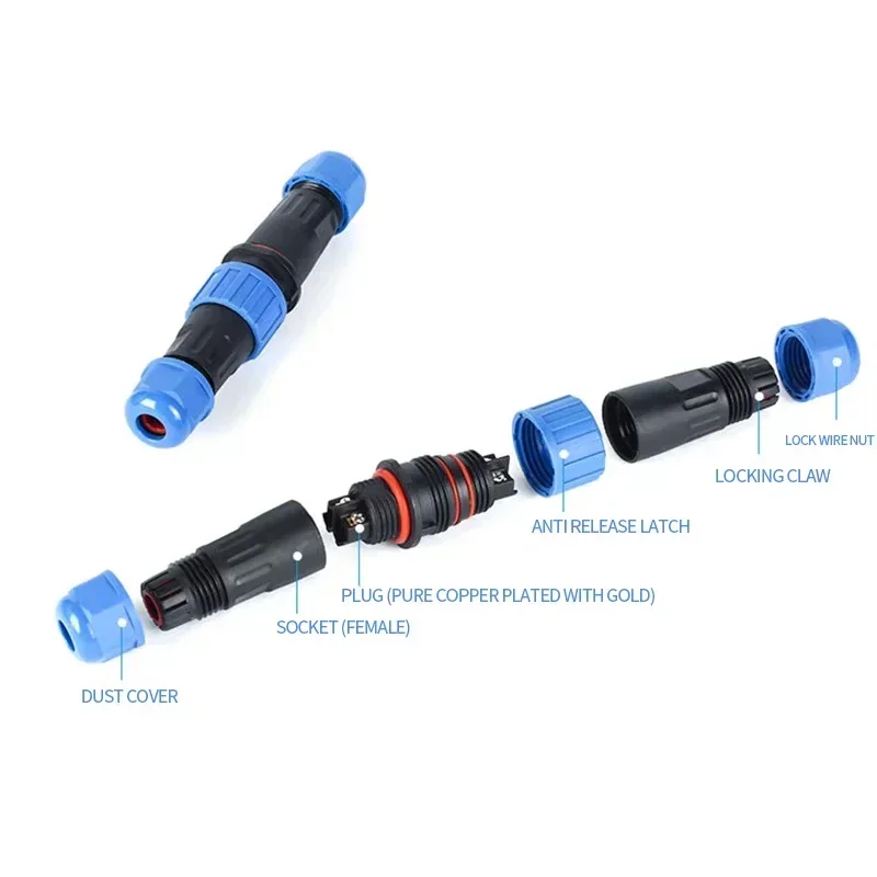항공 플러그 나사 와이어링 커넥터, SP16, SP17, SP20, SP21, IP68, 무납땜 산업용 플러그, 암수 도킹, 빠른 와이어링