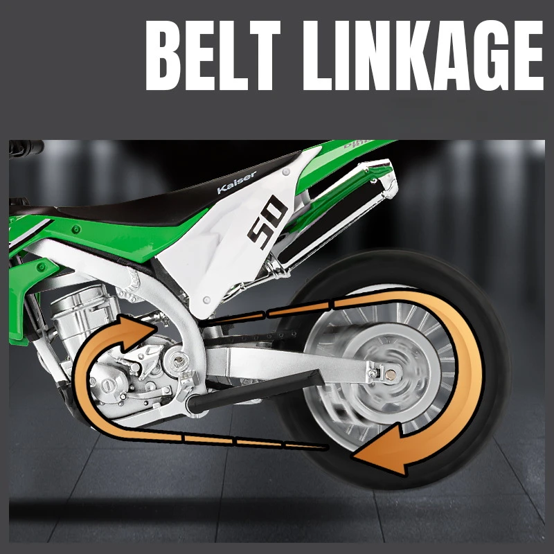 Simulation 1:12 Scale Kawasaki KX450 Off Road Motorbike Alloy Model Sound Light Diecast Motorcycle Model Boy Vehicle Toy Gift 3