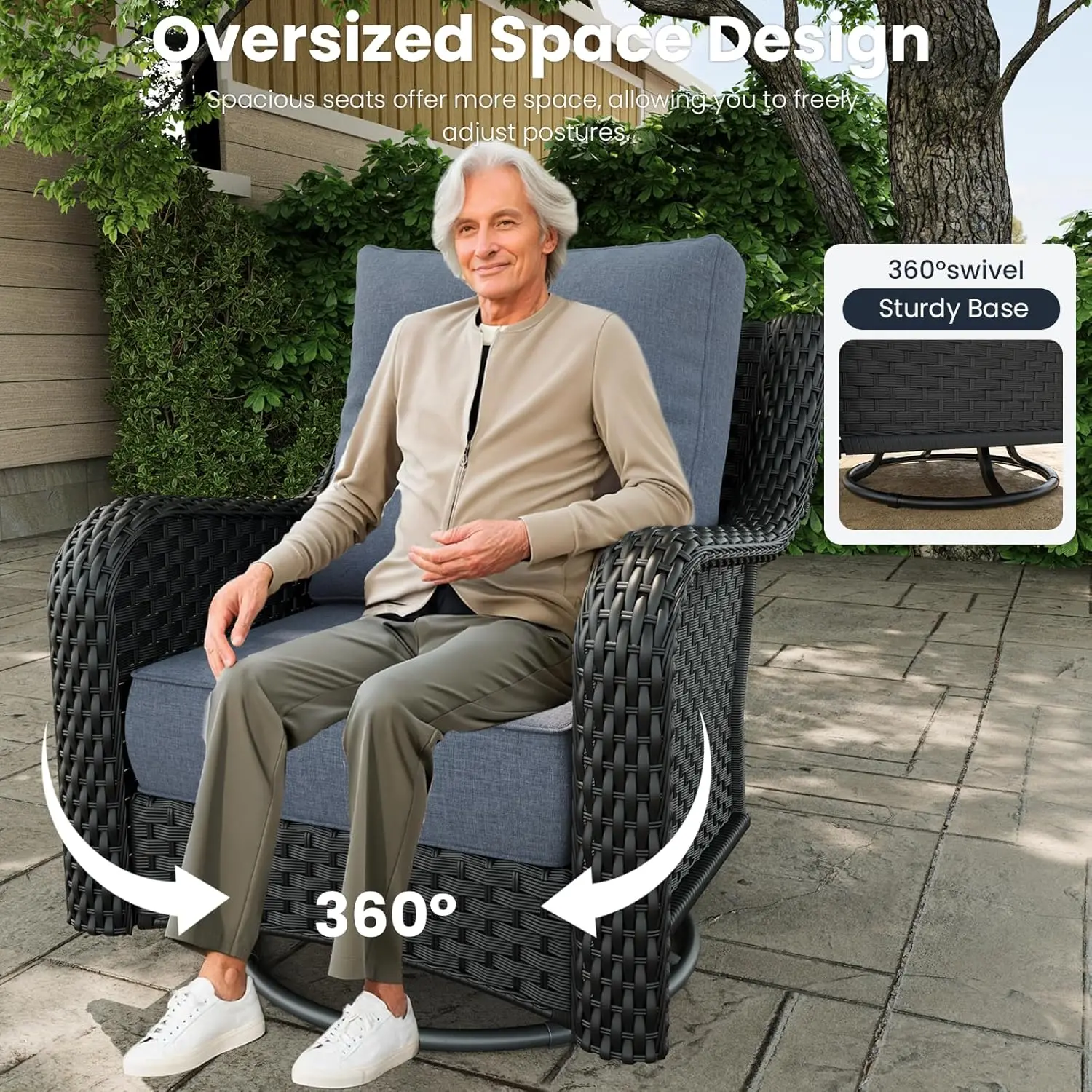 Furniture Sets with Rocking Swivel Chairs 4