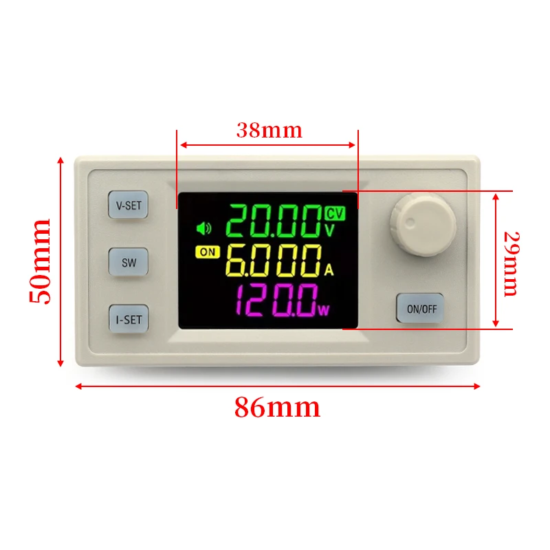 SK120X CNC DC 스텝 업 다운 모듈 120W 6A DIY 조정 가능한 전원 공급 장치 키트 12V 컴퓨터 전원 공급 장치 수정용