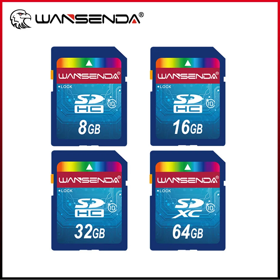 Vendita Calda Wansenda Full Size Scheda Sd 64Gb 32Gb 16Gb Sdhc Sd Card Scheda Di Memoria Flash 8Gb 4Gb Universale Per La Macchina Fotografica Digitale