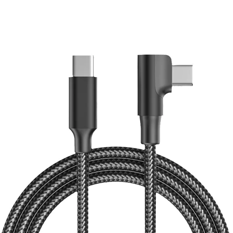 C To C Elbow 60W Mobile Phone Fast Charging Data Cable 1m 2m 3m C-C Suitable for Apple 15 16 Samsung Xiaomi Redmi Type-C Cable - 6