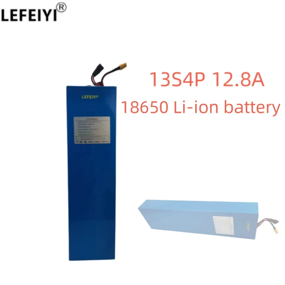 

Electric scooter lithium battery pack, 18650 lithium-ion battery with BMS, 48V, 12800mAh, 13S4P