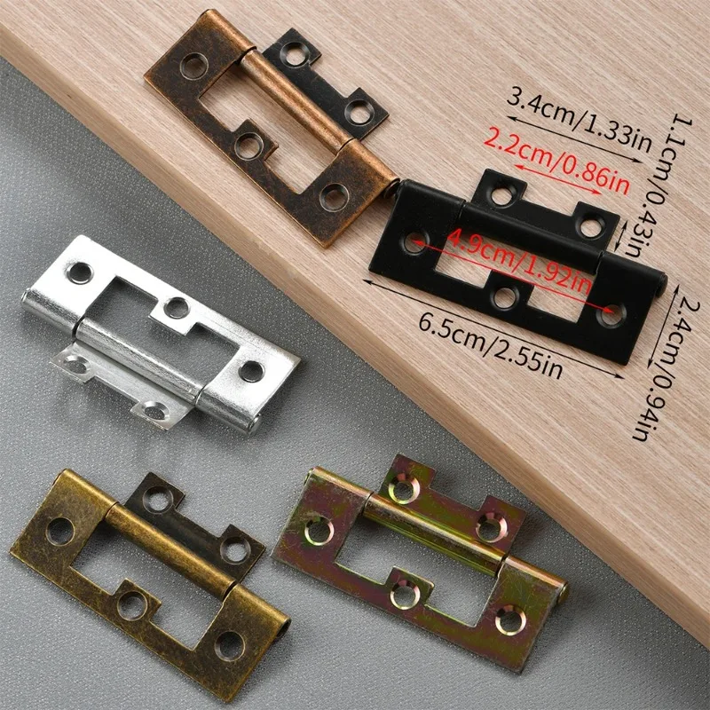 Description Picture 5 of item2pcs New Chinese Style Hinges 64*25mm Hardware Invisible Furniture Antique Bronze Accessories for Cabinet Door Drawer