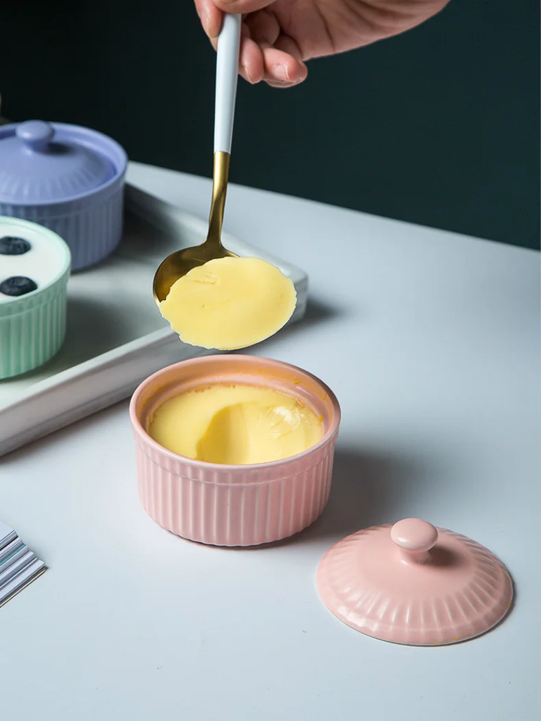 Description Picture 4 of itemHot Sale New Small Ceramic Cooking Pots with Lid Home Used Steamed Egg Stew Soup Pot Cheap Oven Hotpot Casserole Thermal Cooker