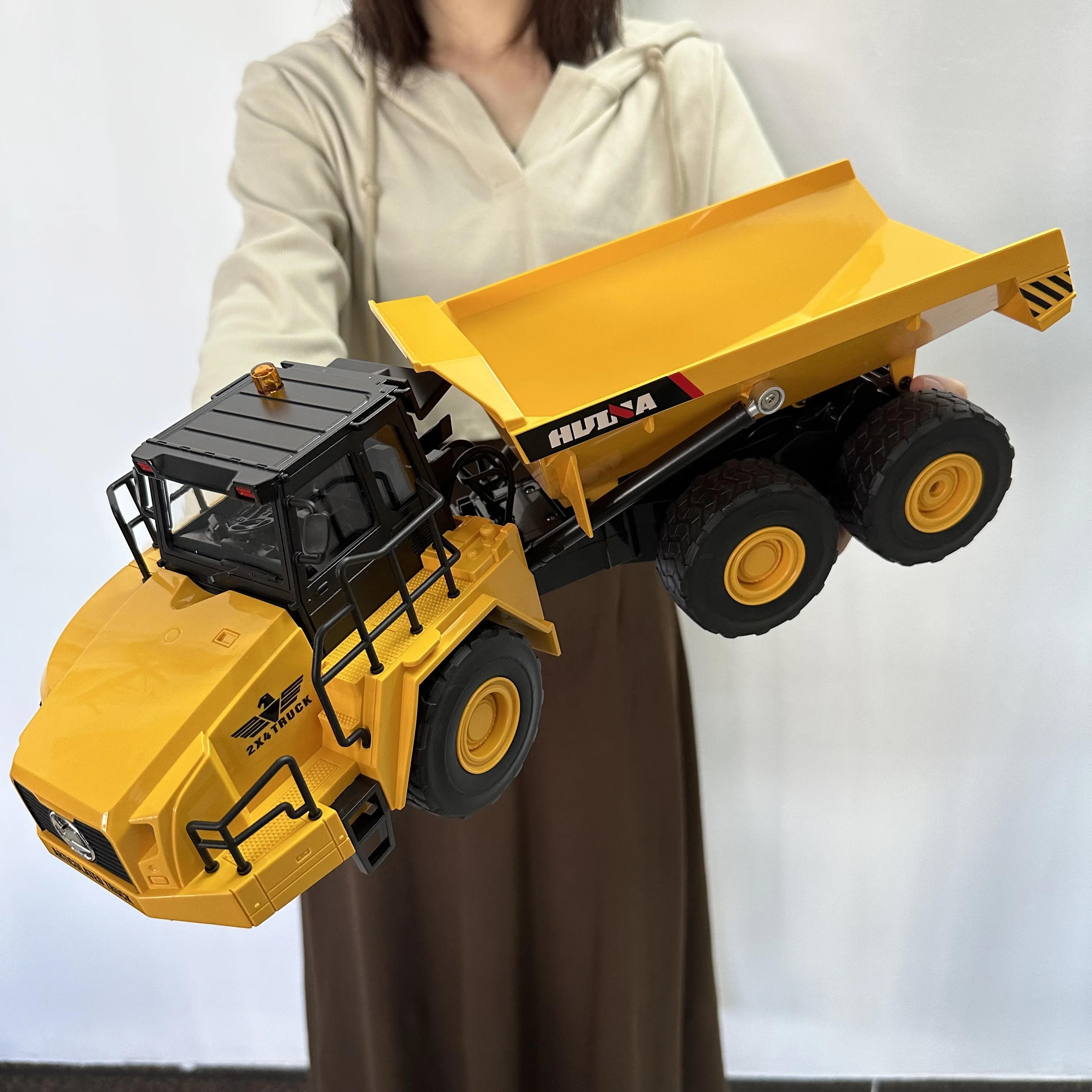 Electric Radio Controlled Truck with LED Lights and Strong Grip Rubber Track