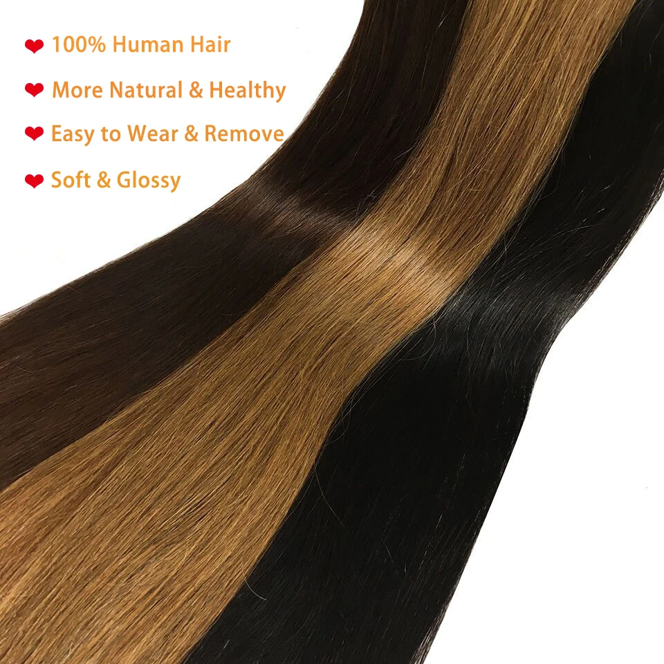 Tape In Human Hair Extensions 100% Remy Natural Human Hair 16-26 inch Straight Extensions Seamless Skin Weft Adhesive for Women human hair extensions hair extensions