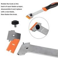 Razor Blade Scrapers with 20pcs Blades  Car Wrap Sticker Squeegee for Car Window Cleaning Glass Ceramic Dust Dirty Remover Tool 2