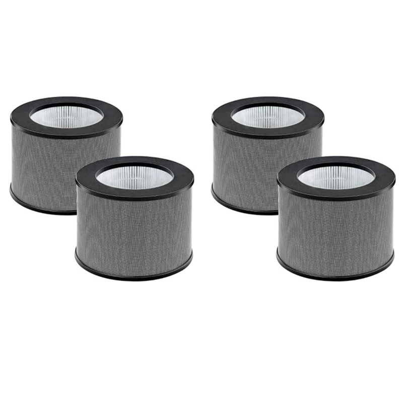 

4 Pack Replacement Filter For Taotronics TT-AP006 Air Purifier, 3-In-1 H13 True HEPA Filter And Activated Carbon Filter