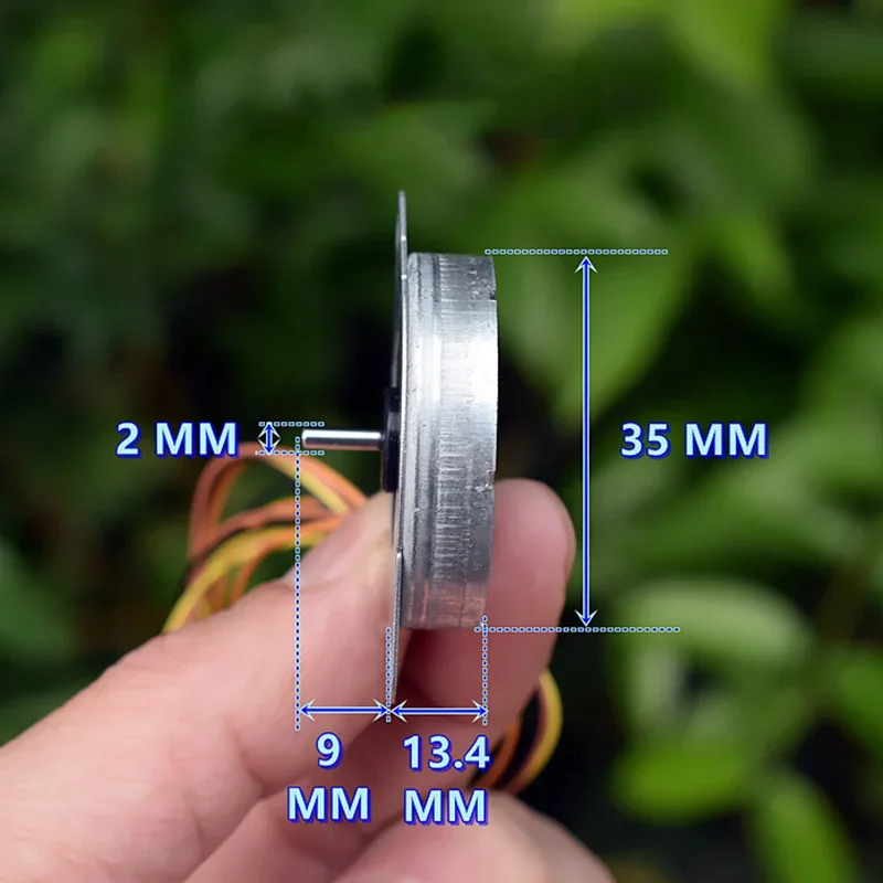 DC 5V-12V Micro MOATECH 2-Phase 4-Wire Stepper Motor Round Ultra-thin 35MM Stepping Motor 23.2 Ohms 3.75 Degree with Gear stepper motor