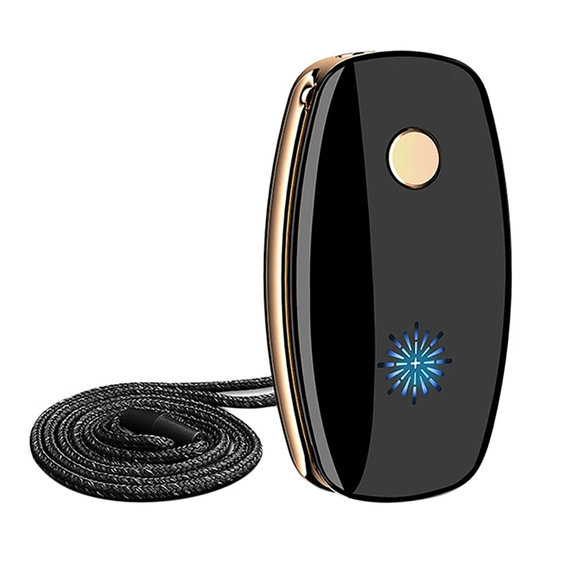 200 만 음이온 공기 청정기, 개인 웨어러블 미니 휴대용 1000 Mah 배터리, 자동차 걸이식 목 청정기